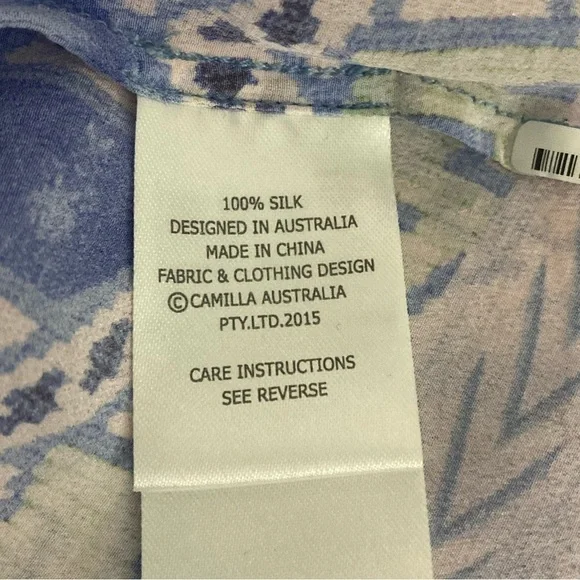 Camilla Salvador Summer Long Silk Maxi Dress‎ With Tie Front Size Small - Picture 12 of 16